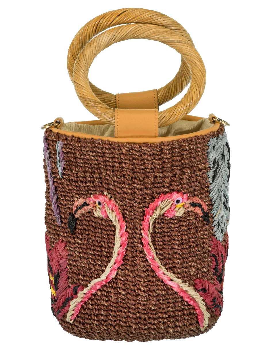 Cecilia Flamingo Bucket Bag