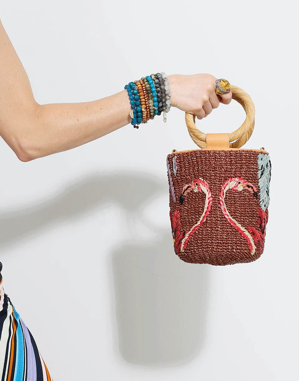 Cecilia Flamingo Bucket Bag