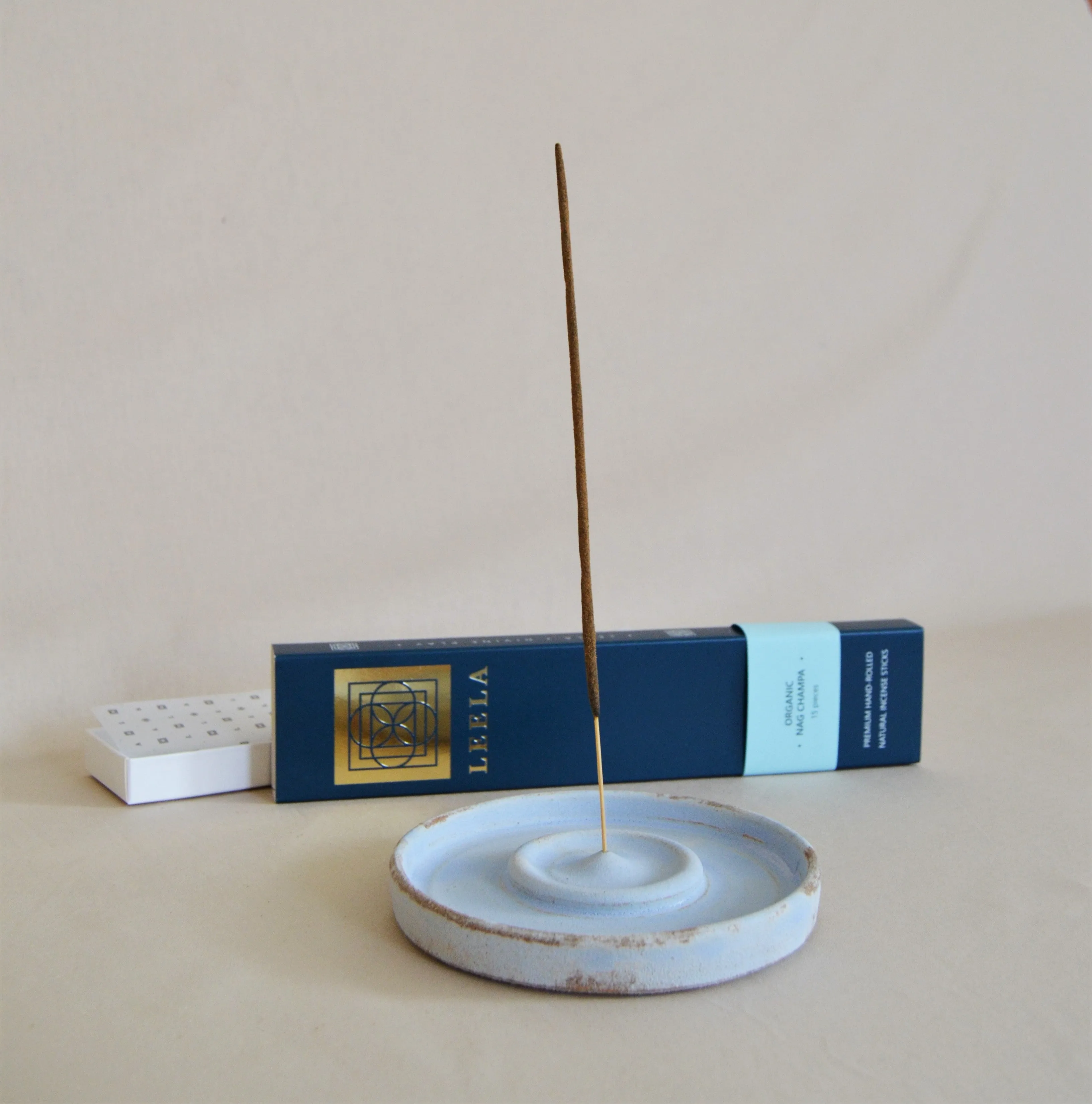 Ceramic Incense Holder •Stone Blue•