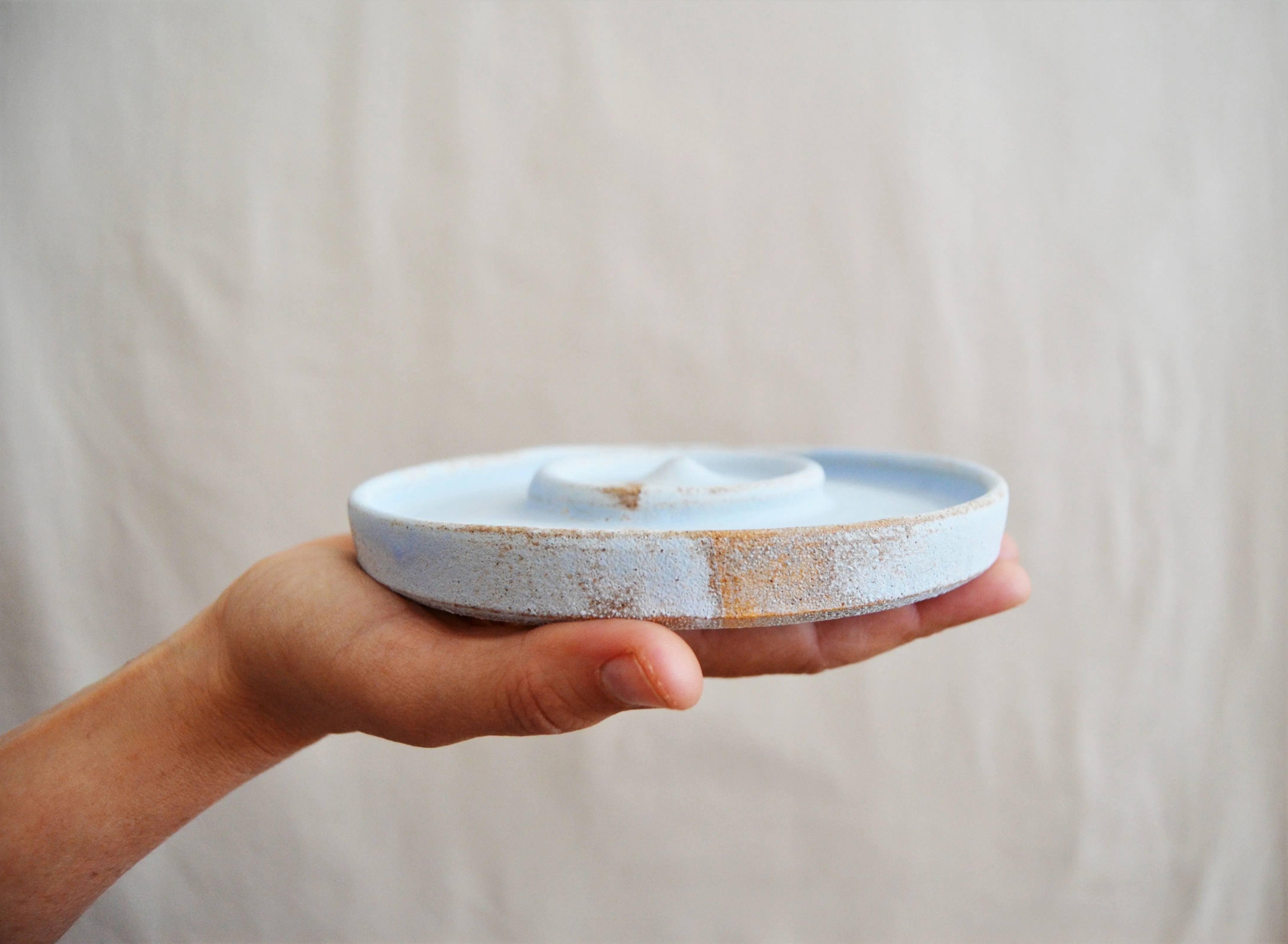 Ceramic Incense Holder •Stone Blue•