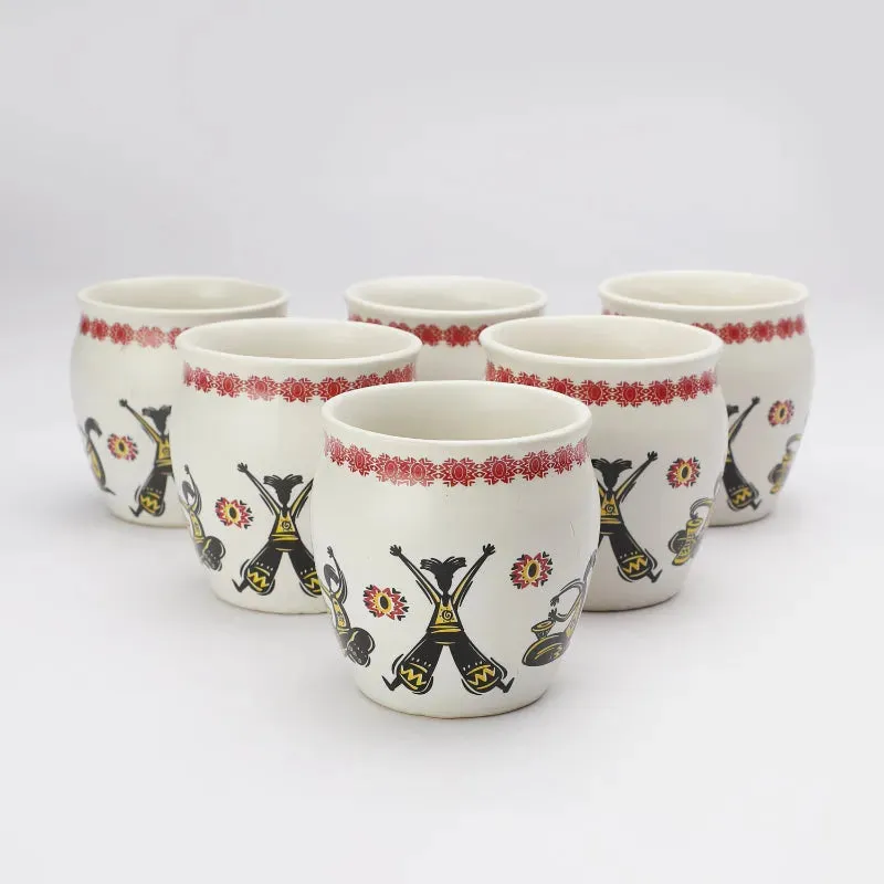 Ceramic Tribal Kullads | Set of 6