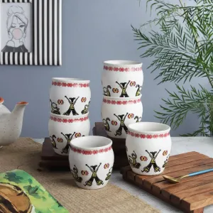 Ceramic Tribal Kullads | Set of 6