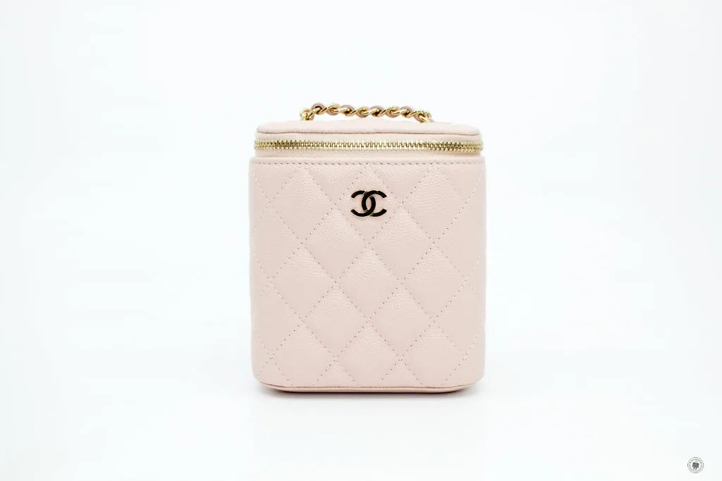 Chanel AP1466Y33352 Small Vanity With Classic Chain Pink   NA116 Caviar Shoulder Bags Pbhw