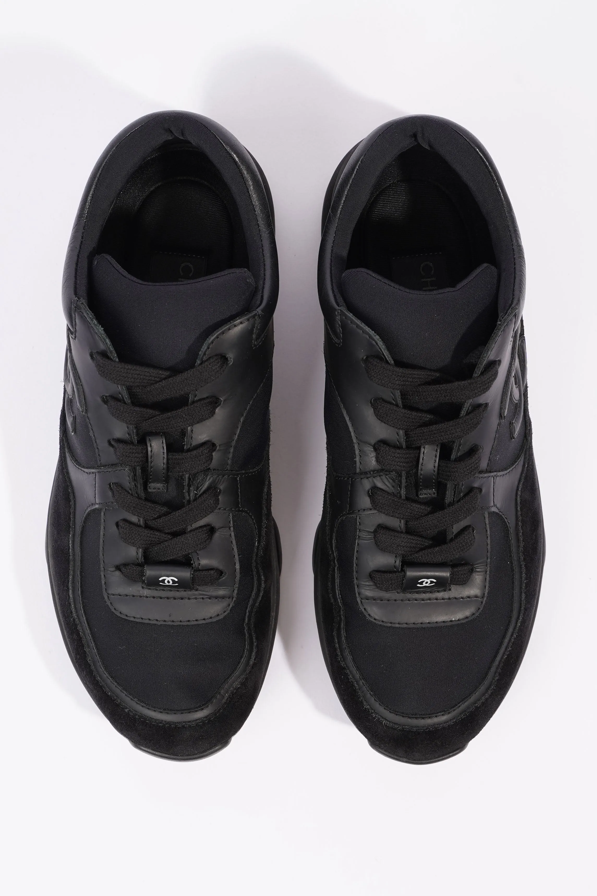 Chanel CC Logo Sneaker Black Suede EU 40 UK 7