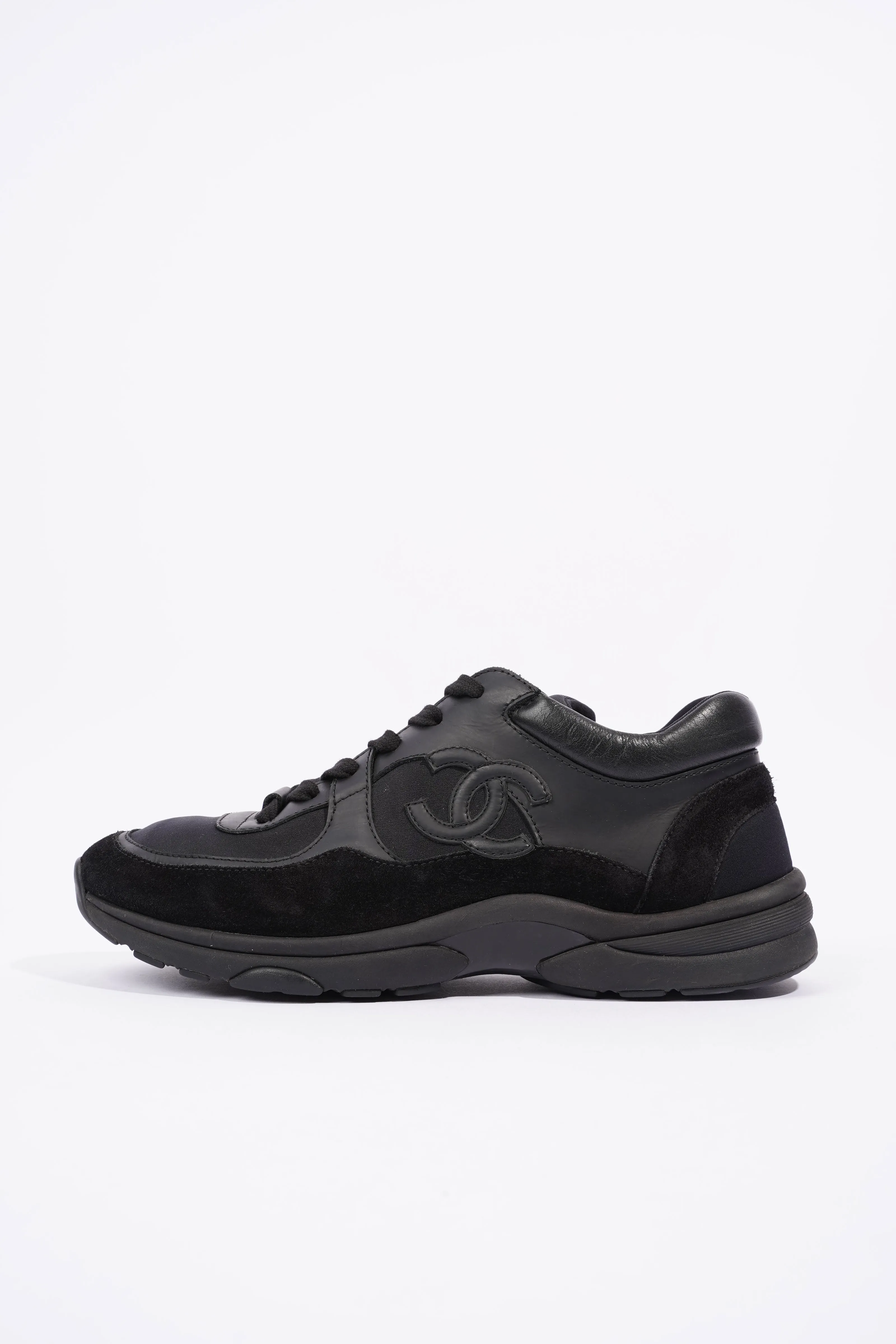 Chanel CC Logo Sneaker Black Suede EU 40 UK 7