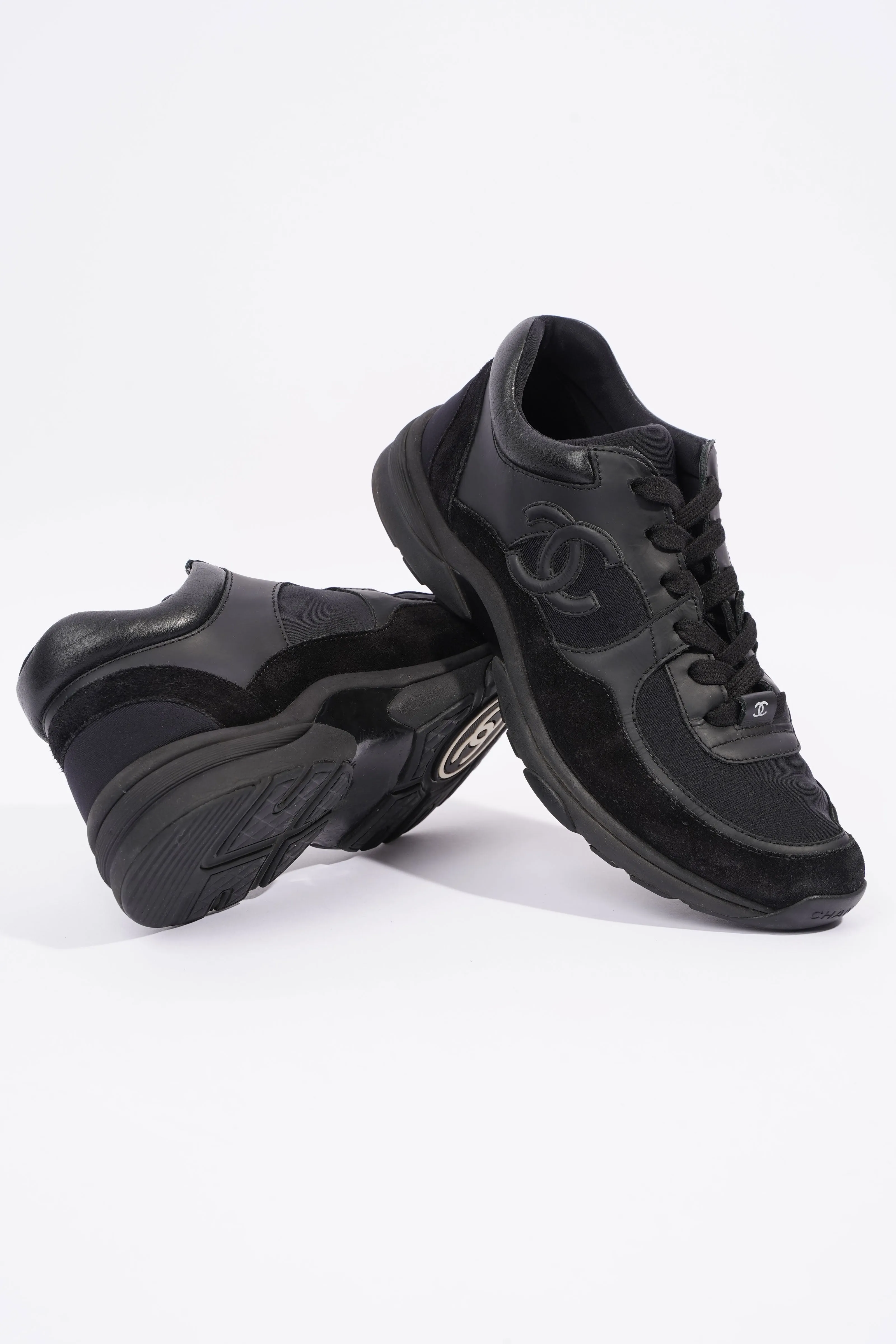 Chanel CC Logo Sneaker Black Suede EU 40 UK 7