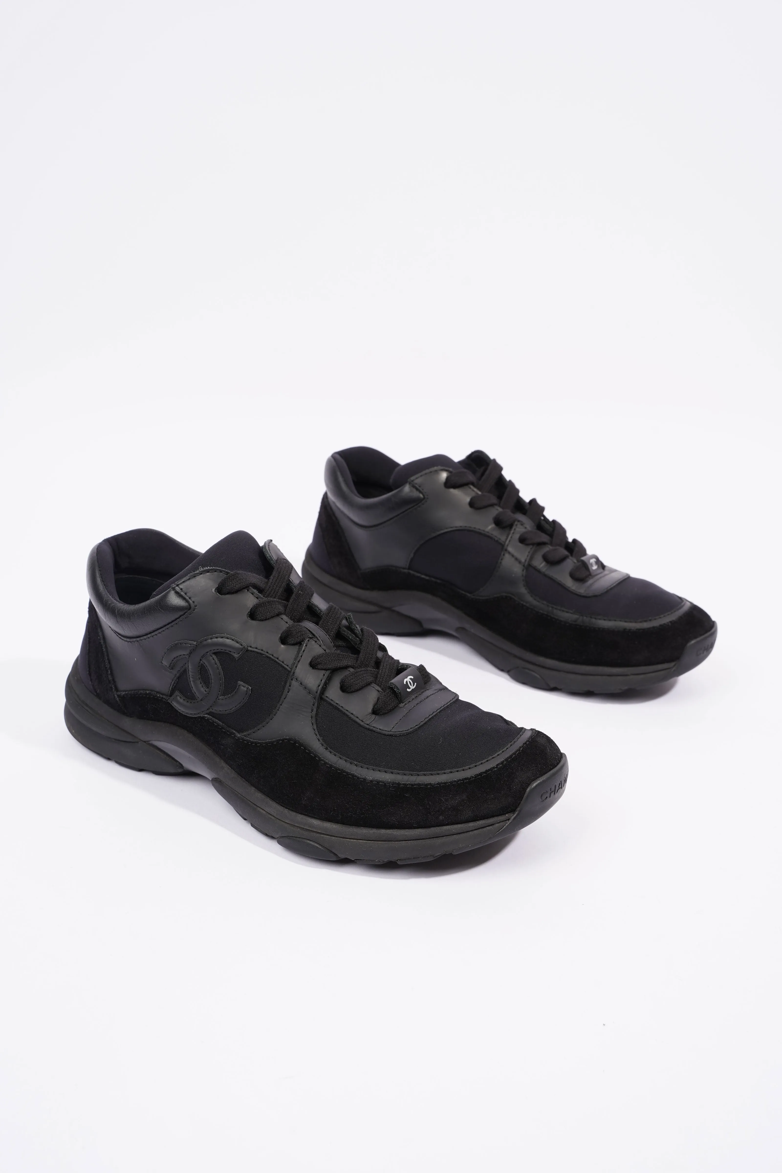 Chanel CC Logo Sneaker Black Suede EU 40 UK 7