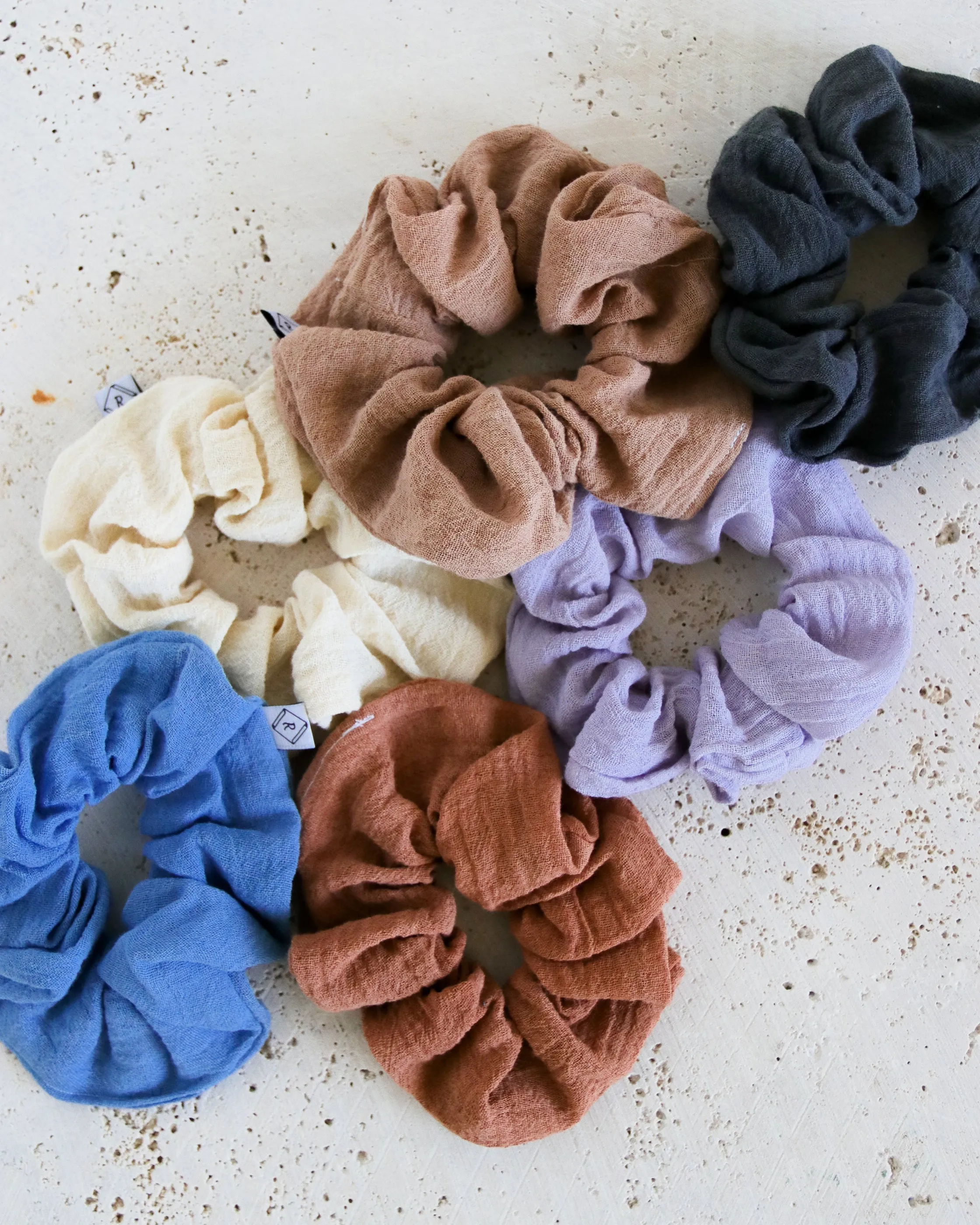 Charcoal Cotton Plant Dyed Scrunchie
