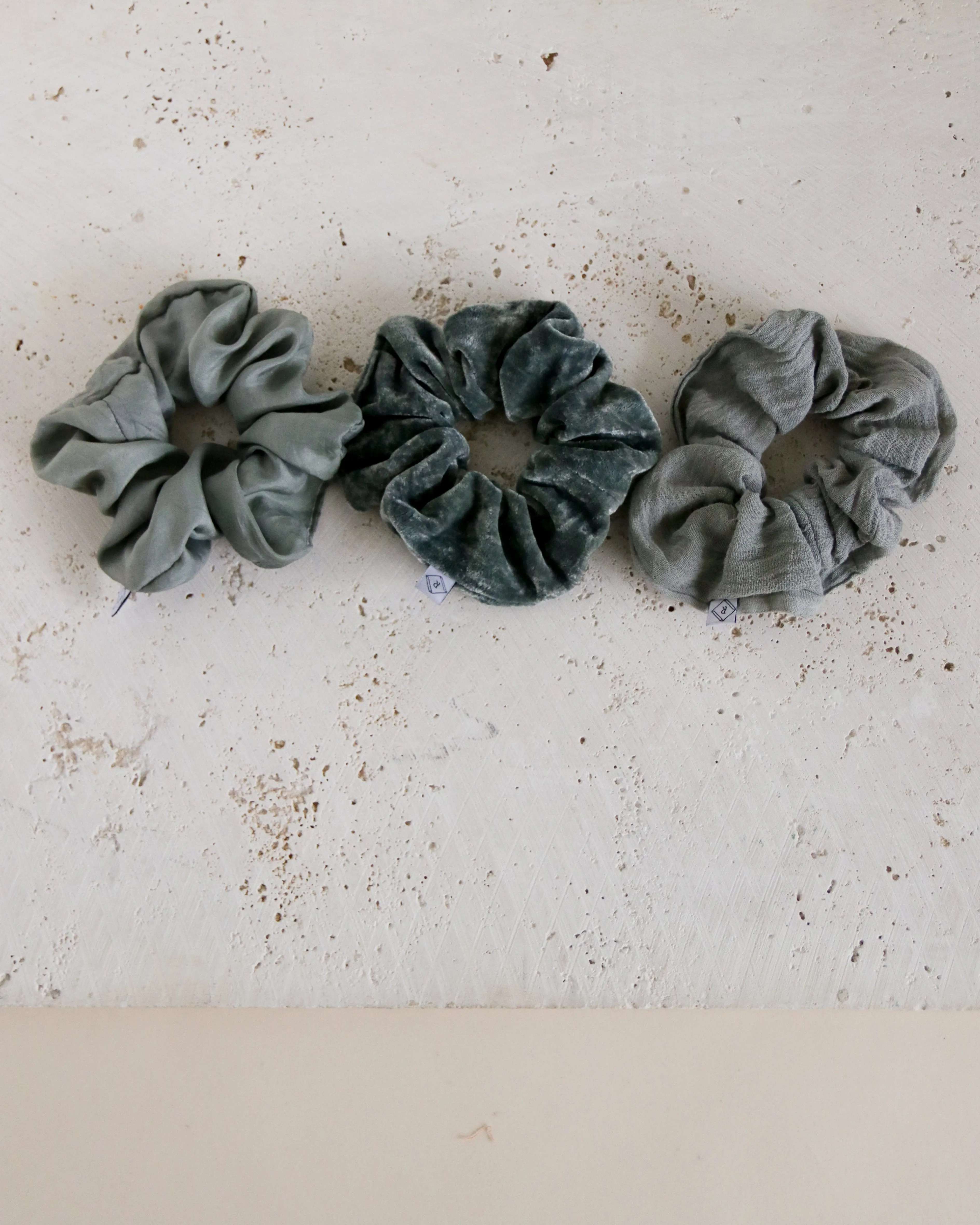 Charcoal Cotton Plant Dyed Scrunchie
