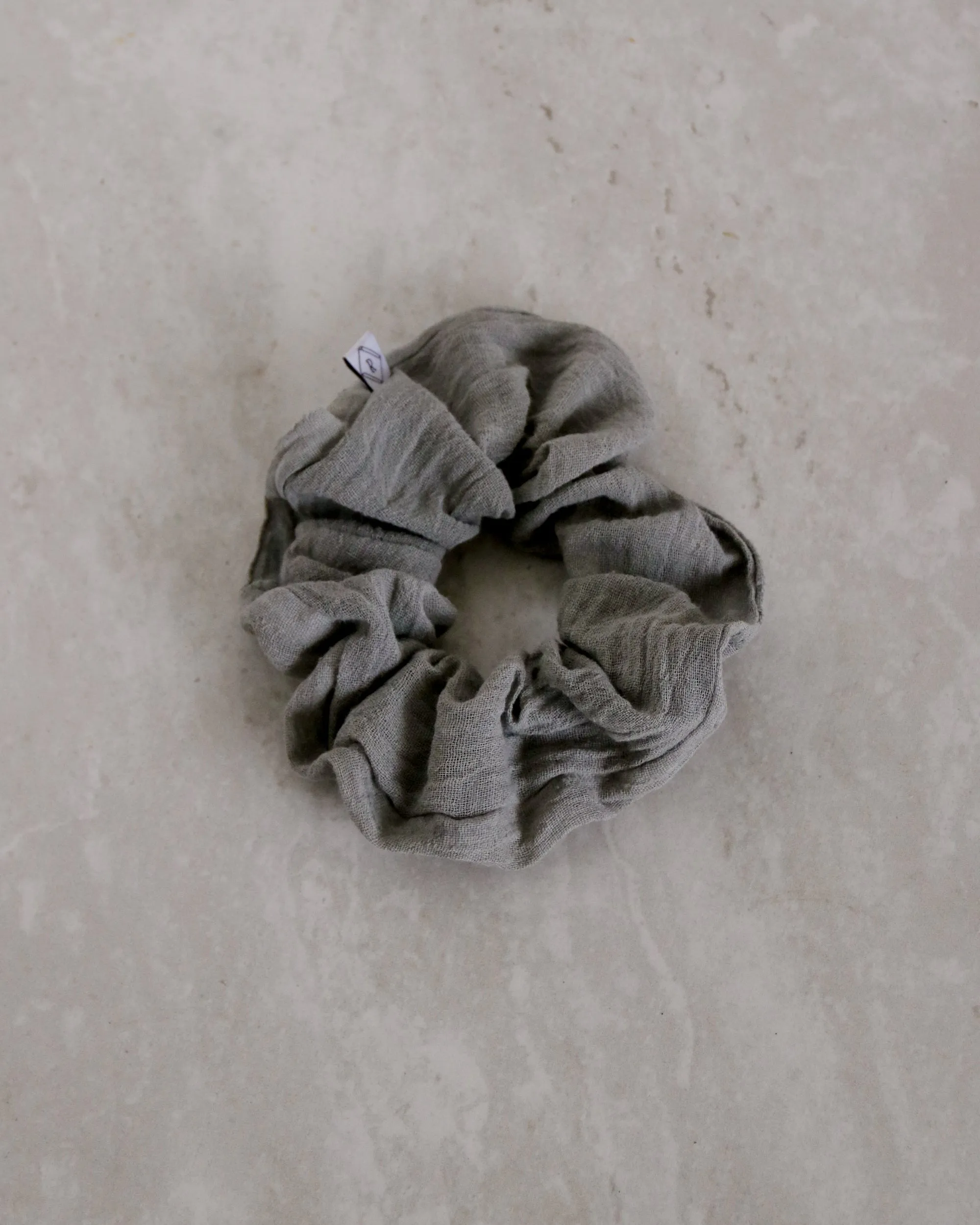 Charcoal Cotton Plant Dyed Scrunchie