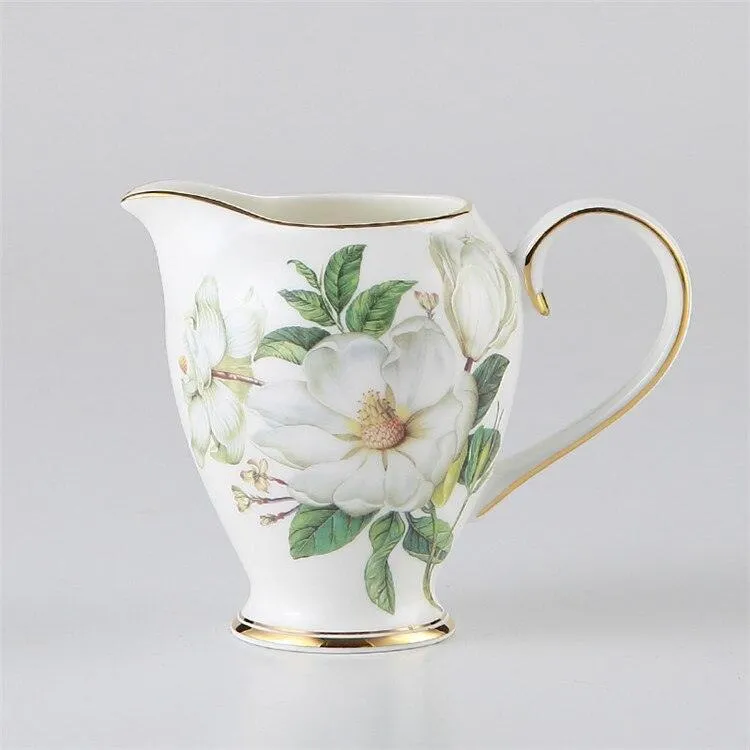 Charming Golden Chrysanthemum Bone China Tea Set: Elegant English Craftsmanship
