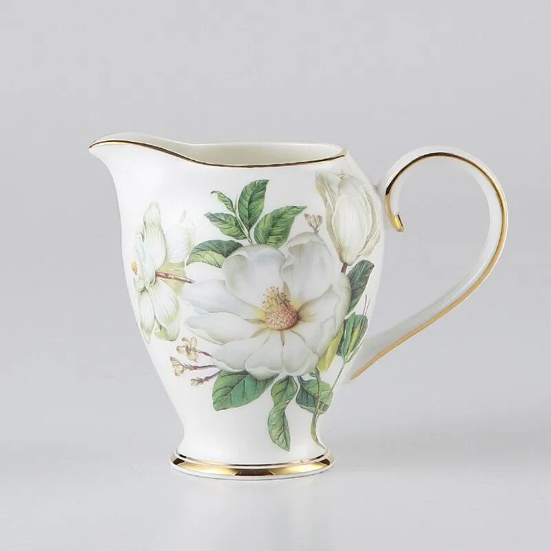 Charming Golden Chrysanthemum Bone China Tea Set: Elegant English Craftsmanship