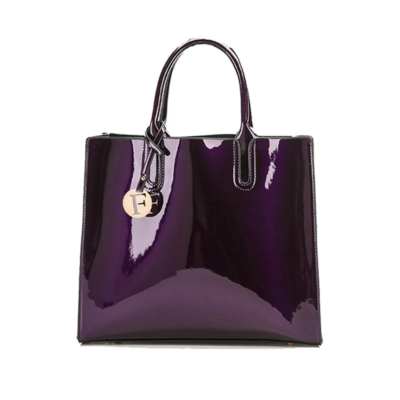 Christmas Gift Brand 3 Sets Women Handbags High Quality Patent Leather Female Messenger Bag Luxury Tote Ladies Shoulder Crossbody Bag Clutch