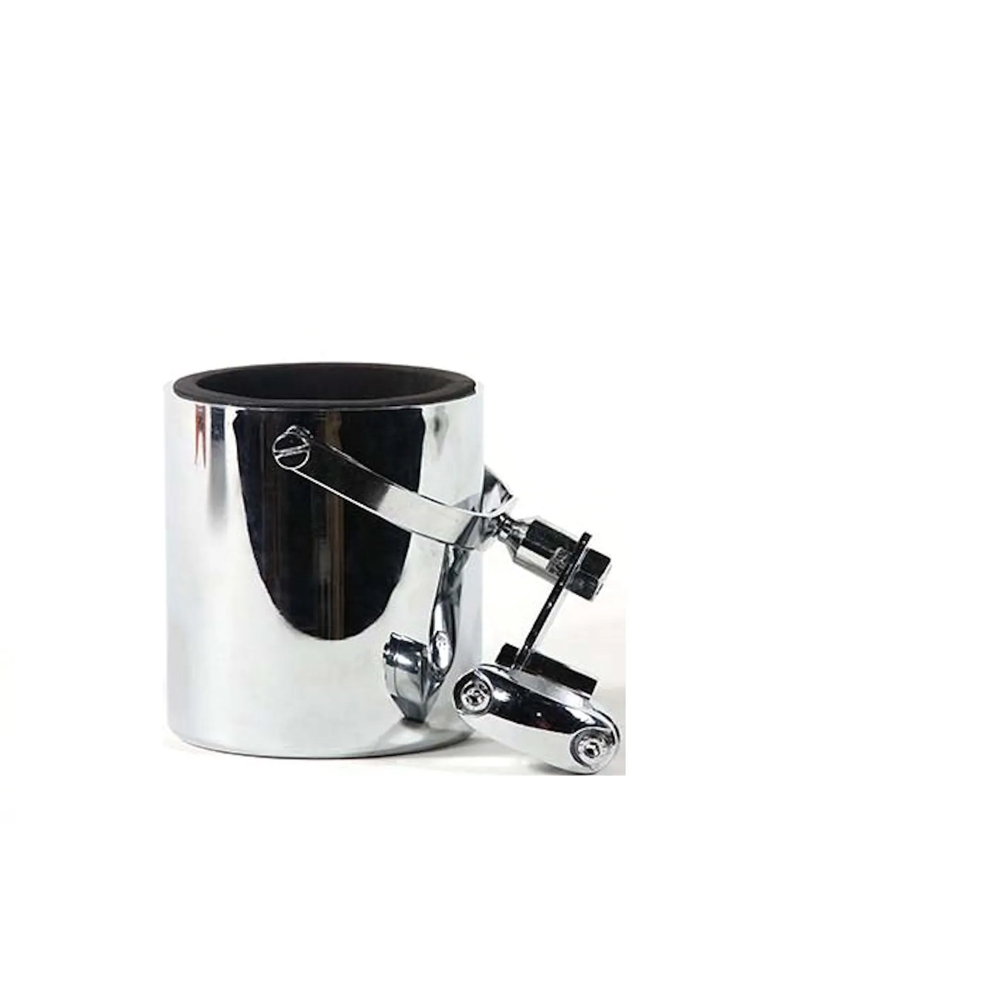 Chrome Motorcycle Cup Holder With Foam Cup Insert