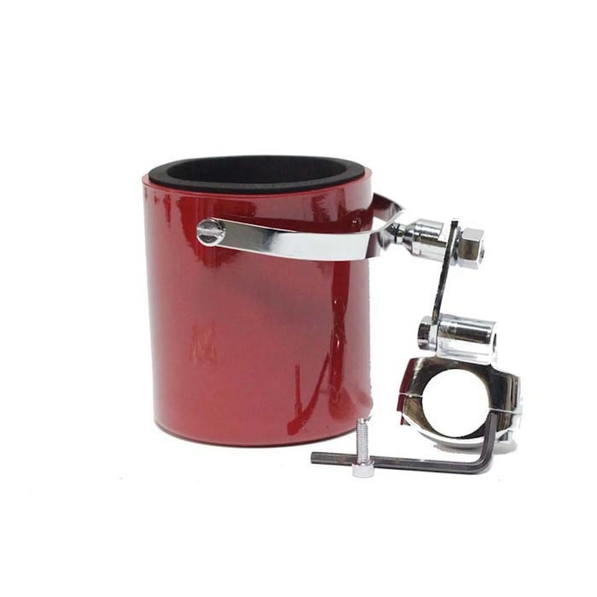 Chrome Motorcycle Cup Holder With Foam Cup Insert