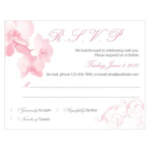 Classic Orchid RSVP Pastel Pink