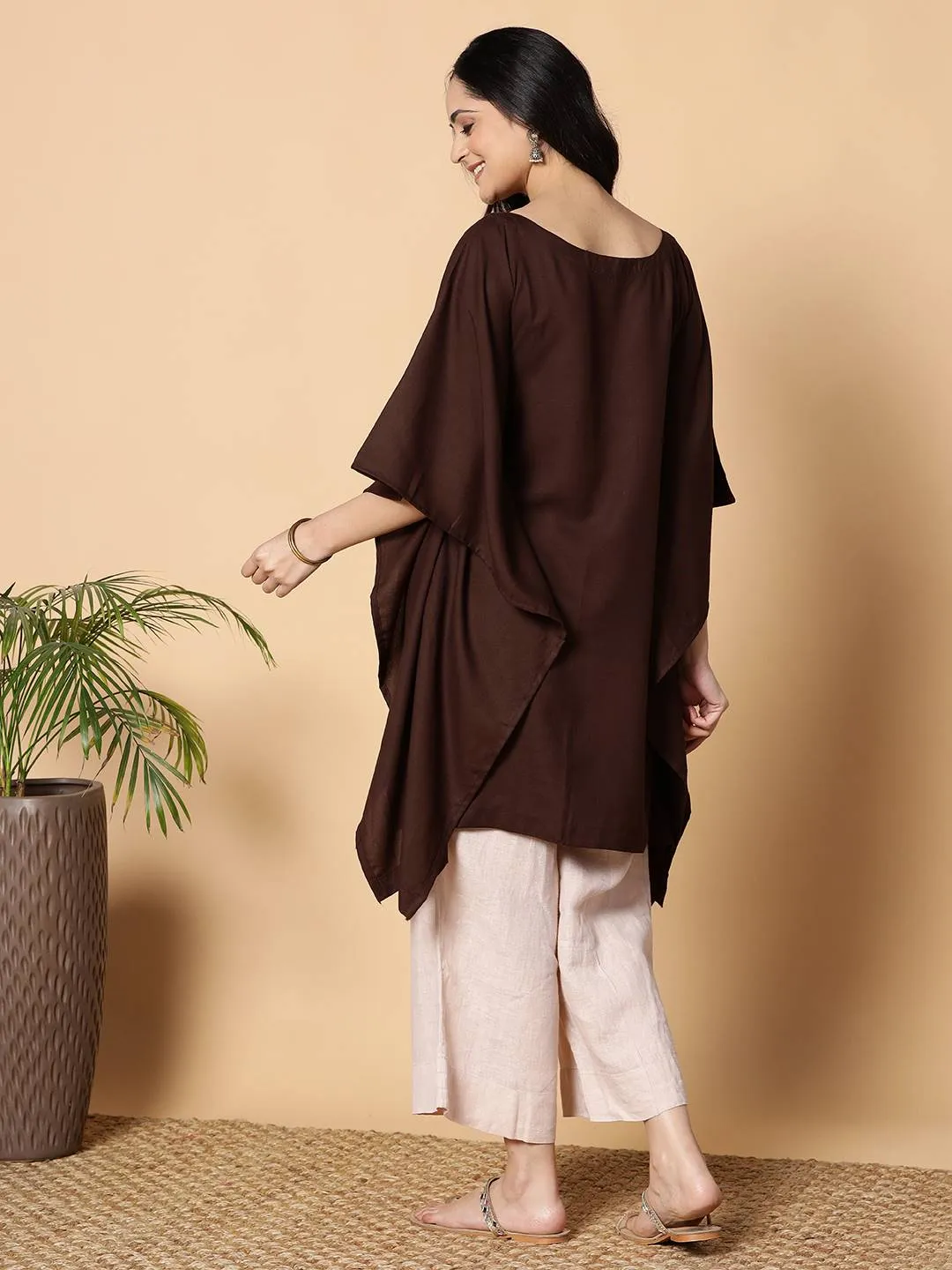 Coffee Kaftan Kurta - Mayuri
