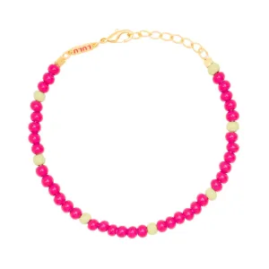 Color Ball Bracelet - Plum/Silk Light Green