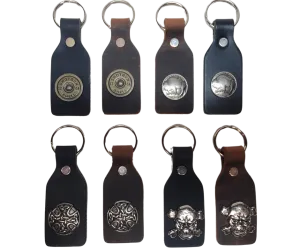 Concho Leather Key Fob