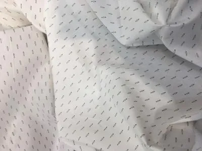 Cotton Shirting Print - Off White / Black