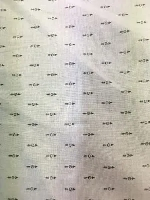 Cotton Shirting Print - Off White / Black