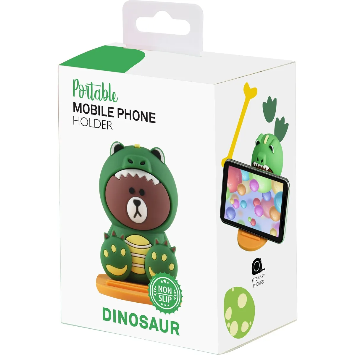 Crest Fun Shape Phone Holder - Green Dinosaur