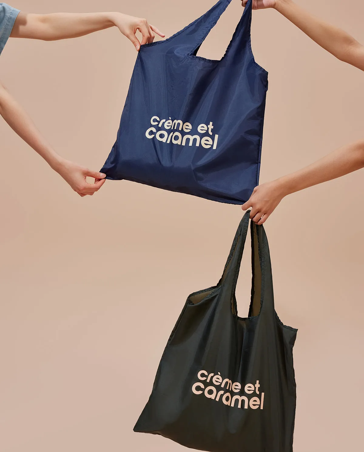 Crème et Caramel Foldable Recycle Bag