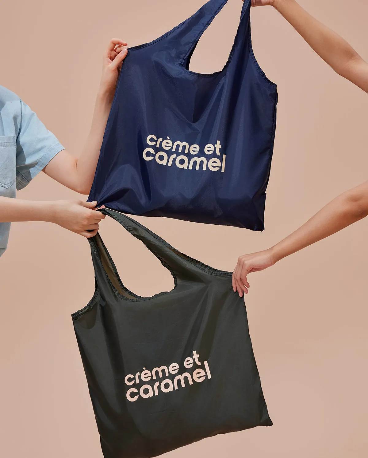 Crème et Caramel Foldable Recycle Bag