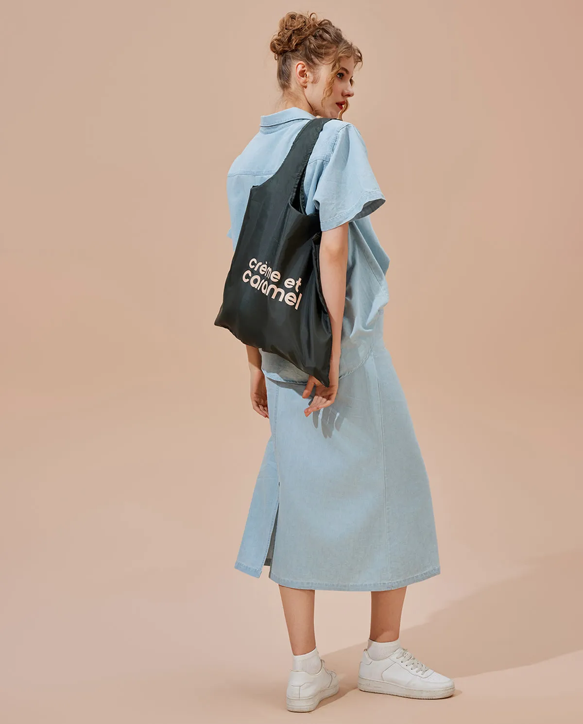 Crème et Caramel Foldable Recycle Bag