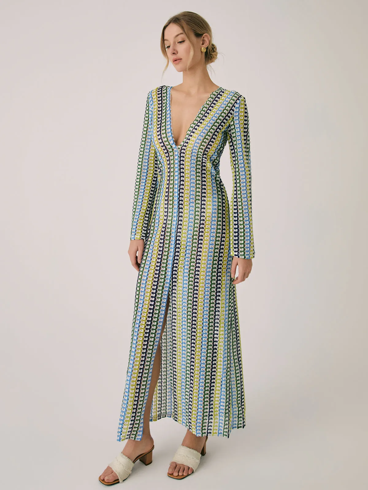 Crochet Vacation Graceful Split Long Dress