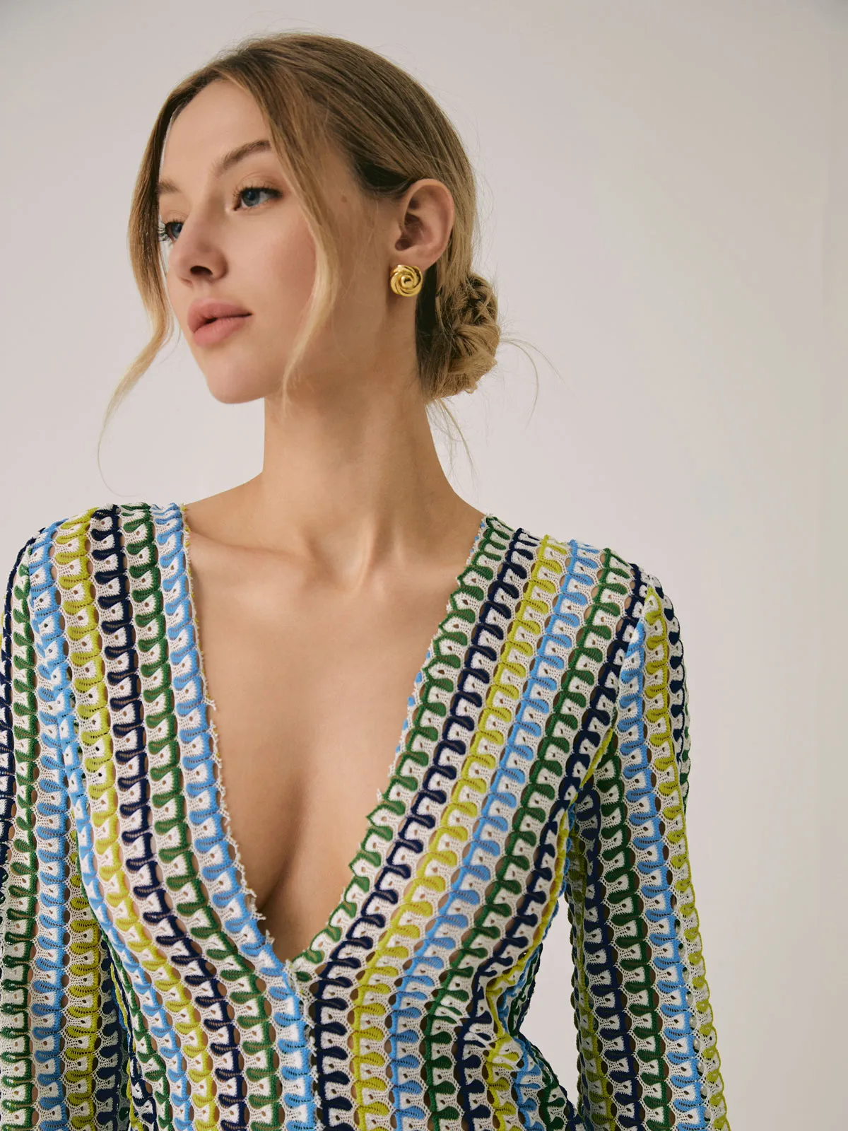 Crochet Vacation Graceful Split Long Dress