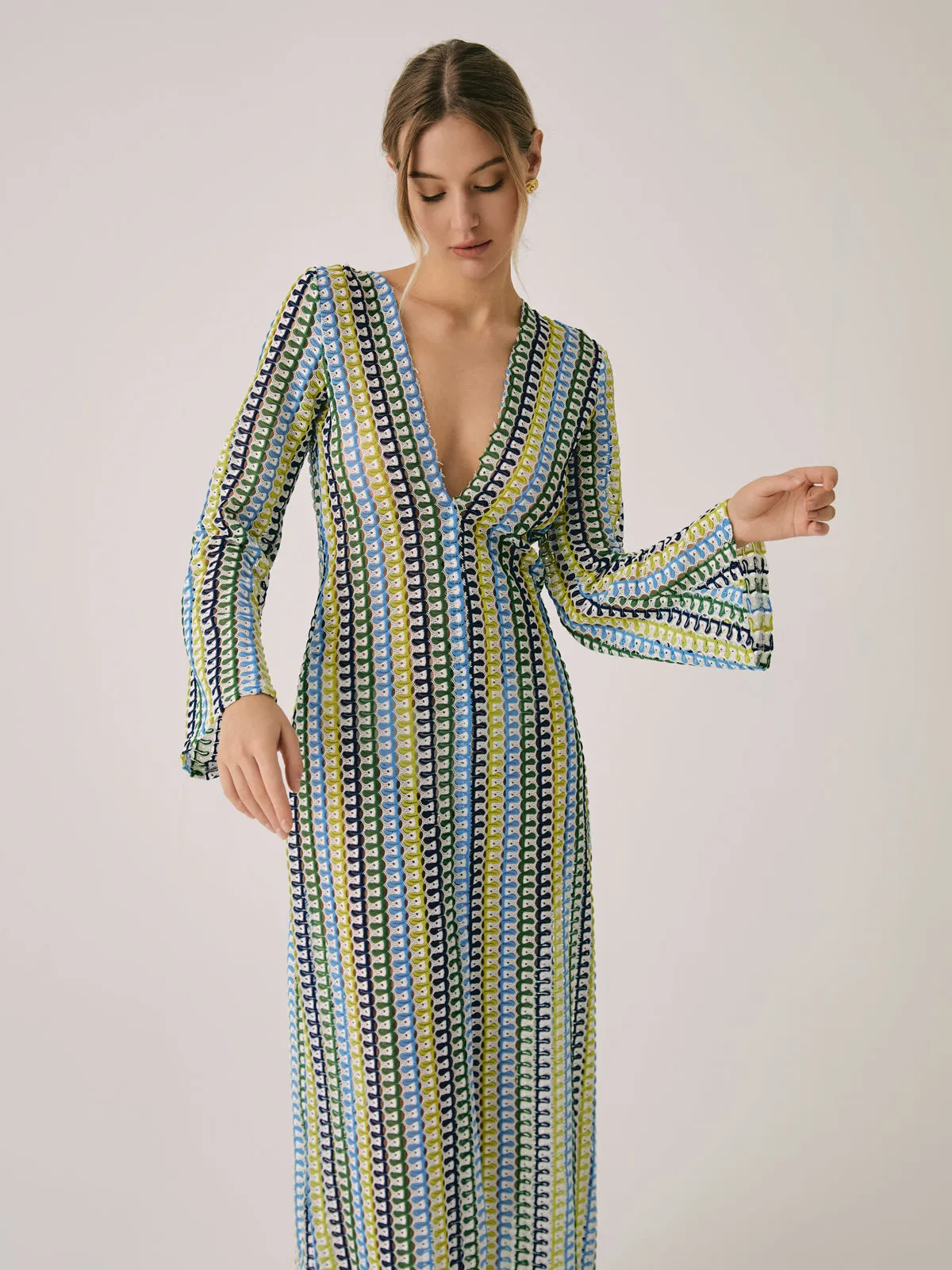 Crochet Vacation Graceful Split Long Dress