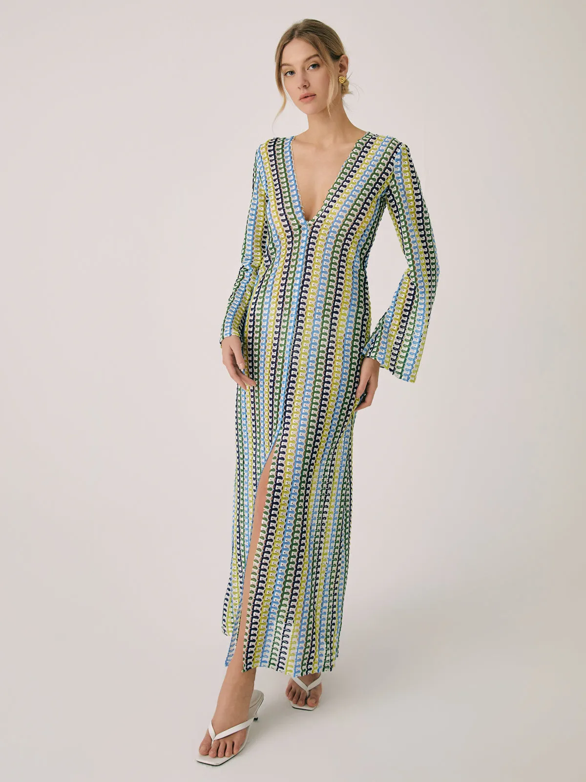 Crochet Vacation Graceful Split Long Dress