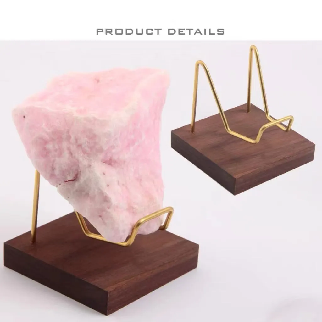 Crystal holder -Black walnut base with copper stand