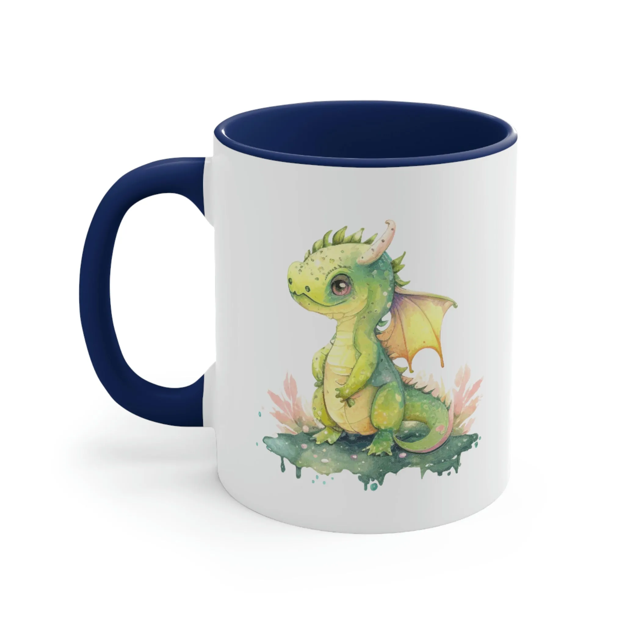 Cute Watercolor Dragon 07 - Accent Coffee Mug, 11oz