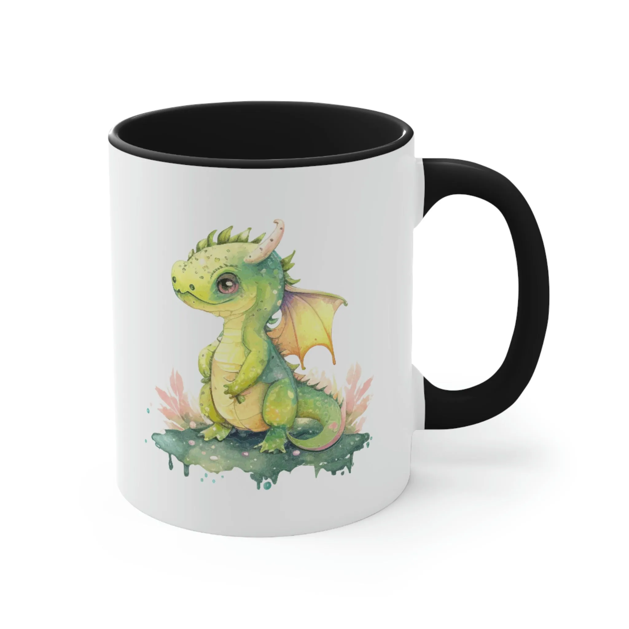 Cute Watercolor Dragon 07 - Accent Coffee Mug, 11oz