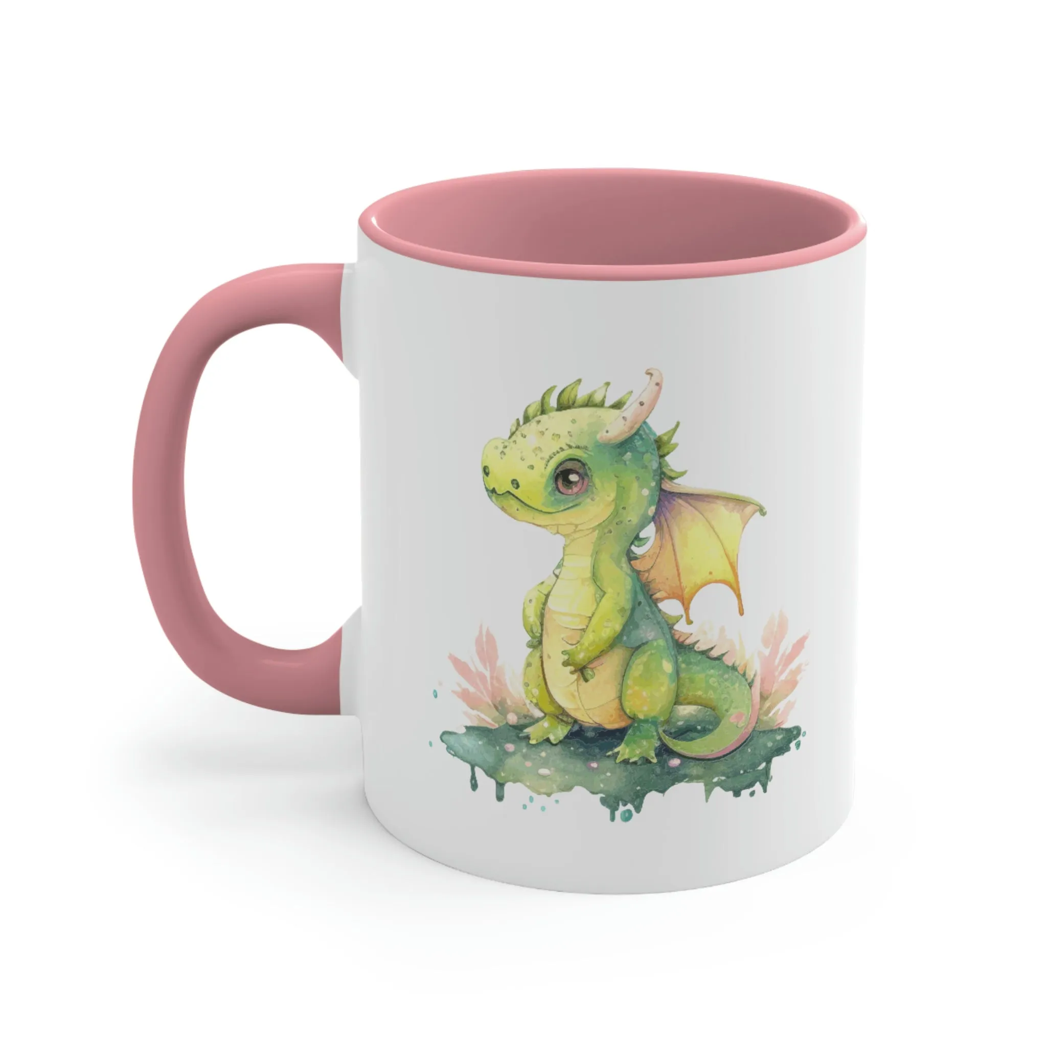 Cute Watercolor Dragon 07 - Accent Coffee Mug, 11oz