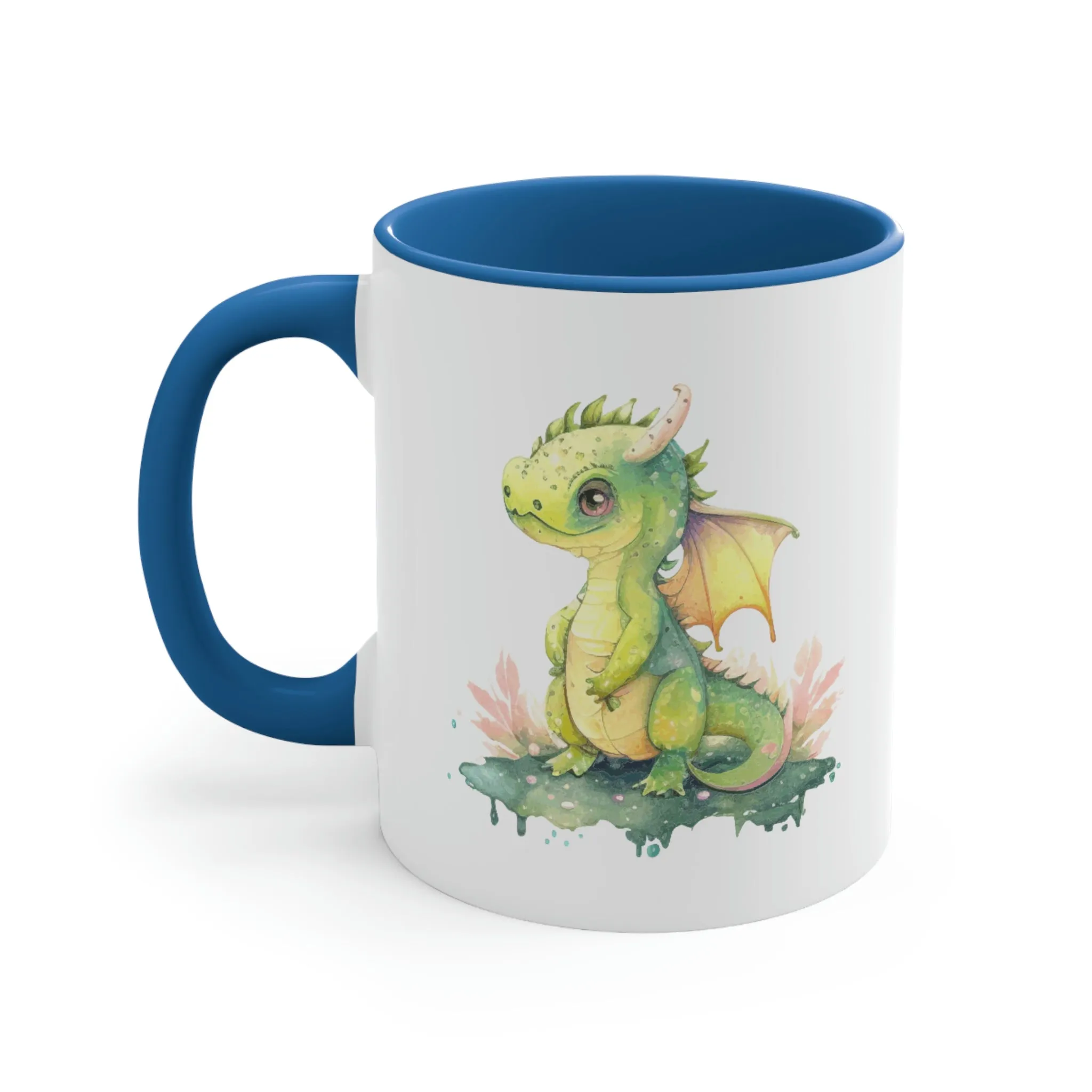 Cute Watercolor Dragon 07 - Accent Coffee Mug, 11oz