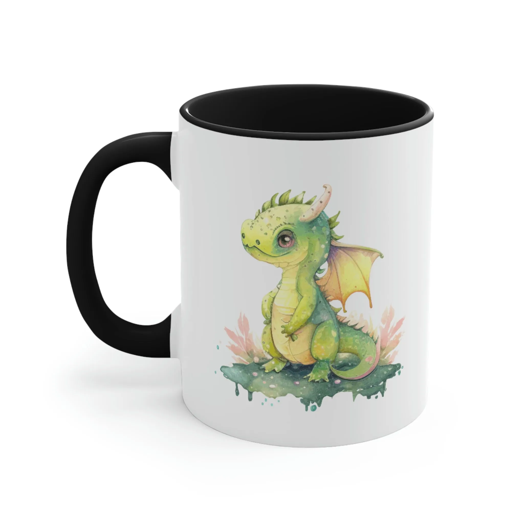 Cute Watercolor Dragon 07 - Accent Coffee Mug, 11oz