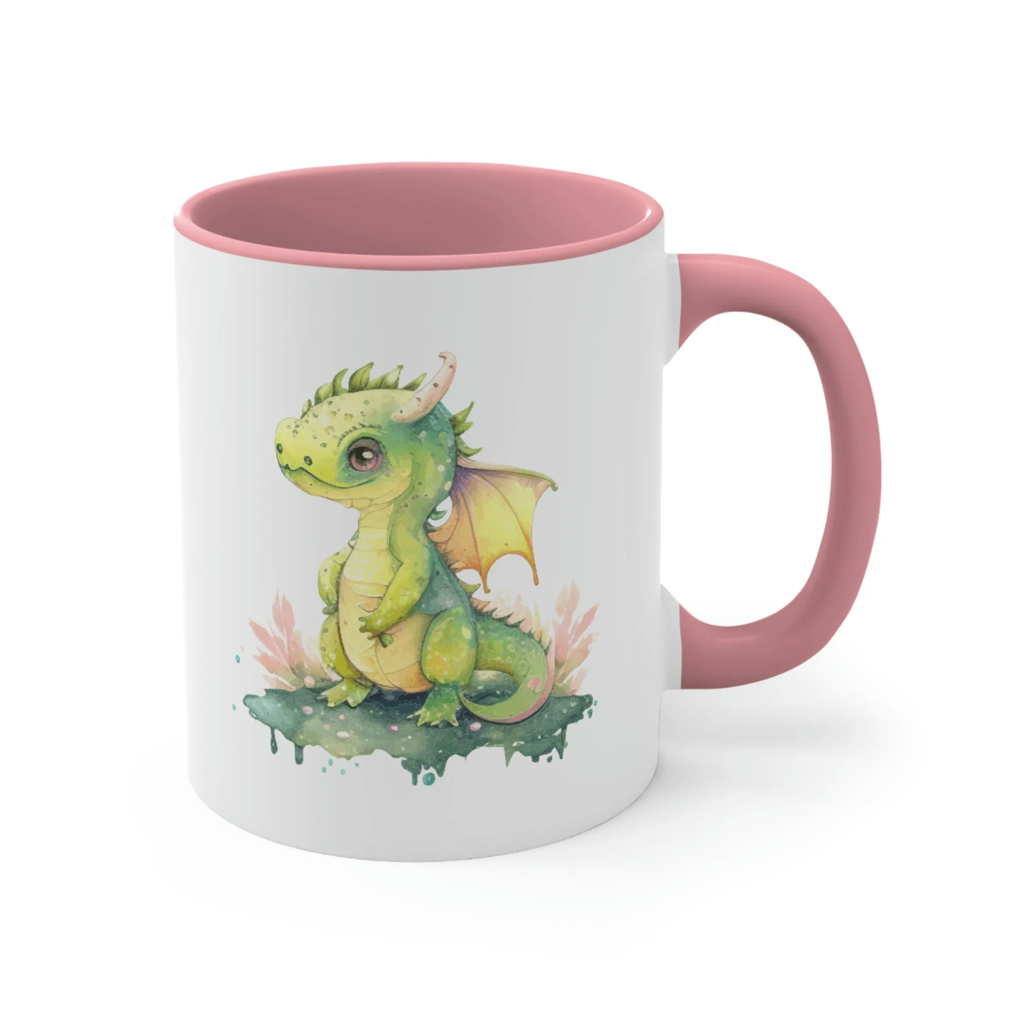 Cute Watercolor Dragon 07 - Accent Coffee Mug, 11oz