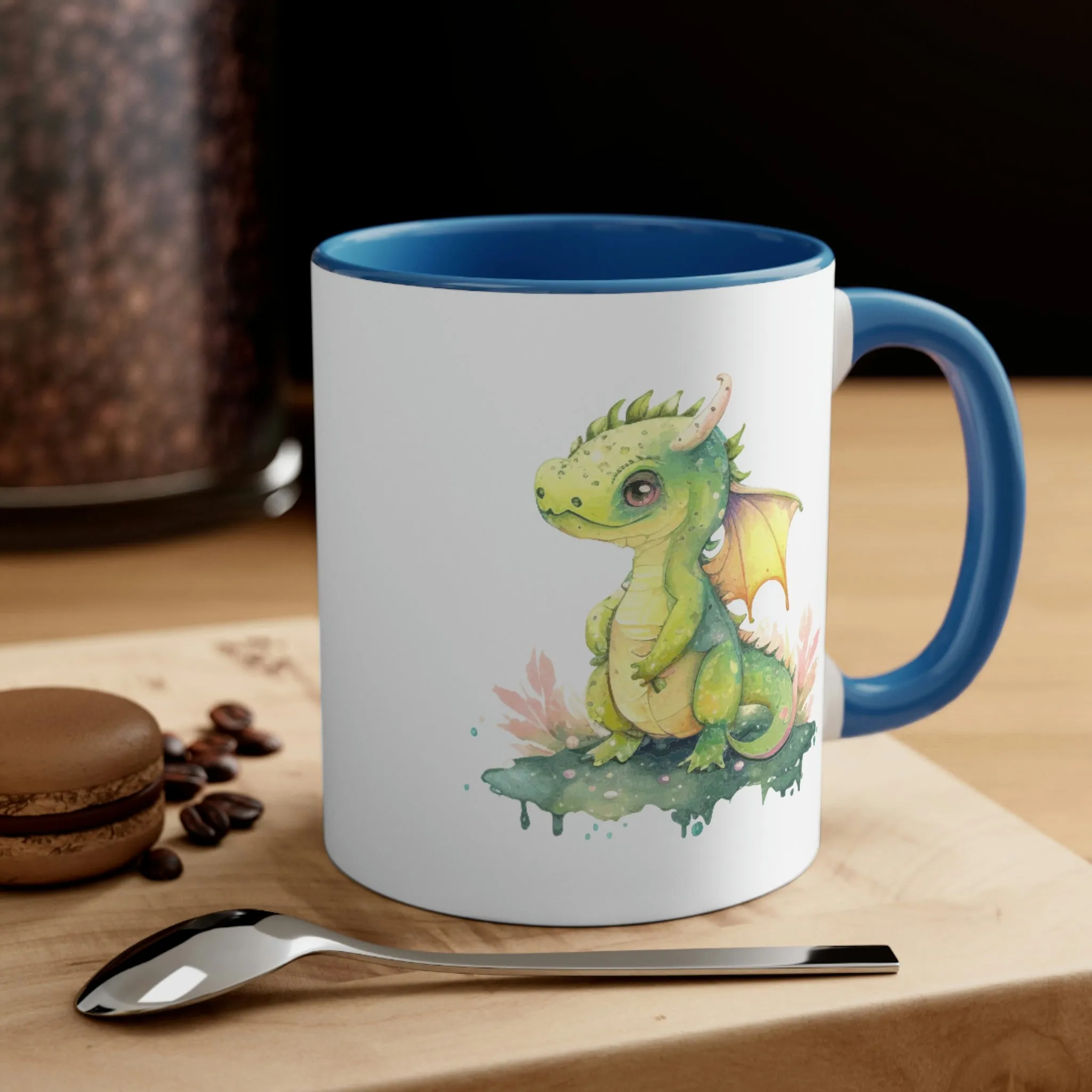 Cute Watercolor Dragon 07 - Accent Coffee Mug, 11oz