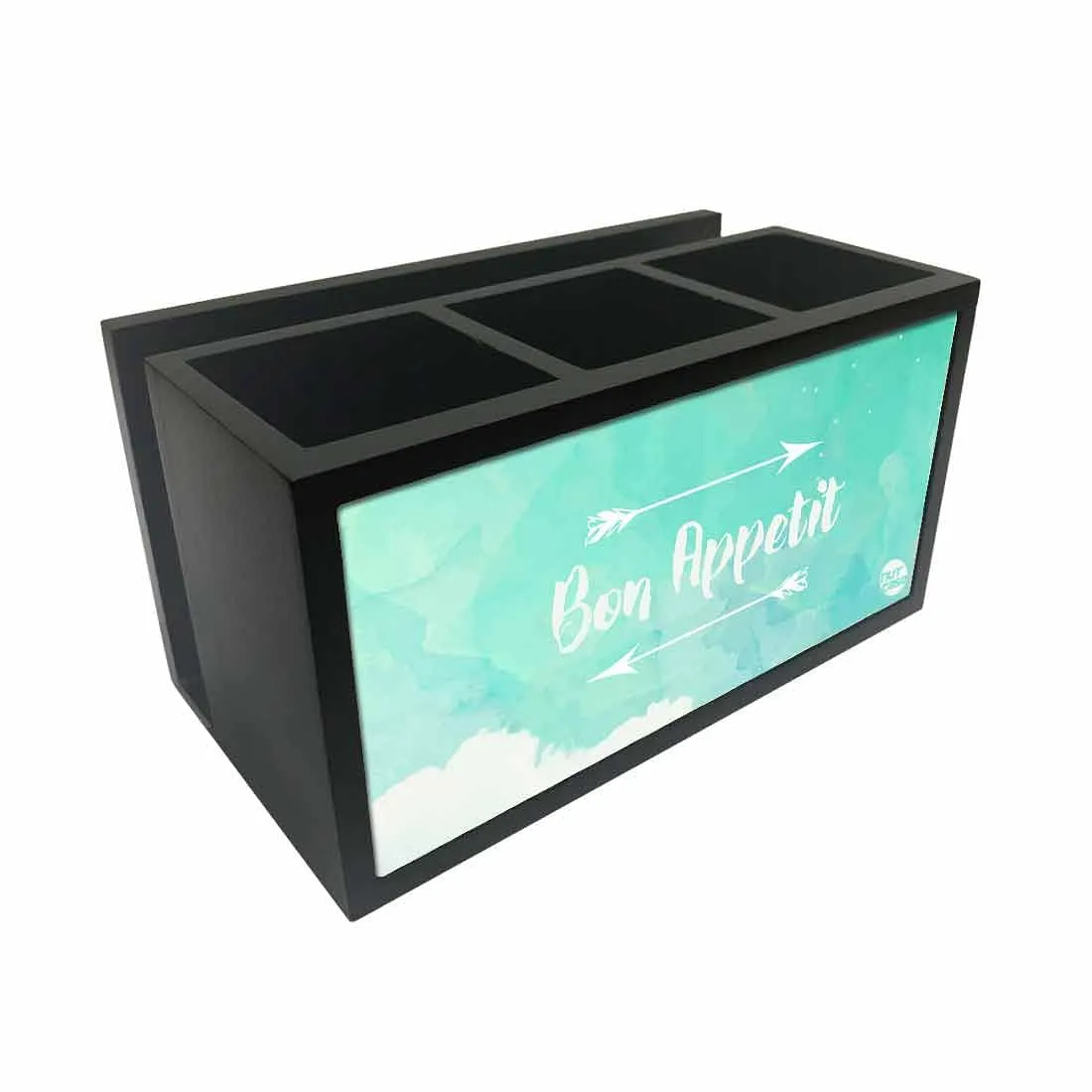 Cutlery Tissue Holder Napkin Stand -  Blue Watercolor