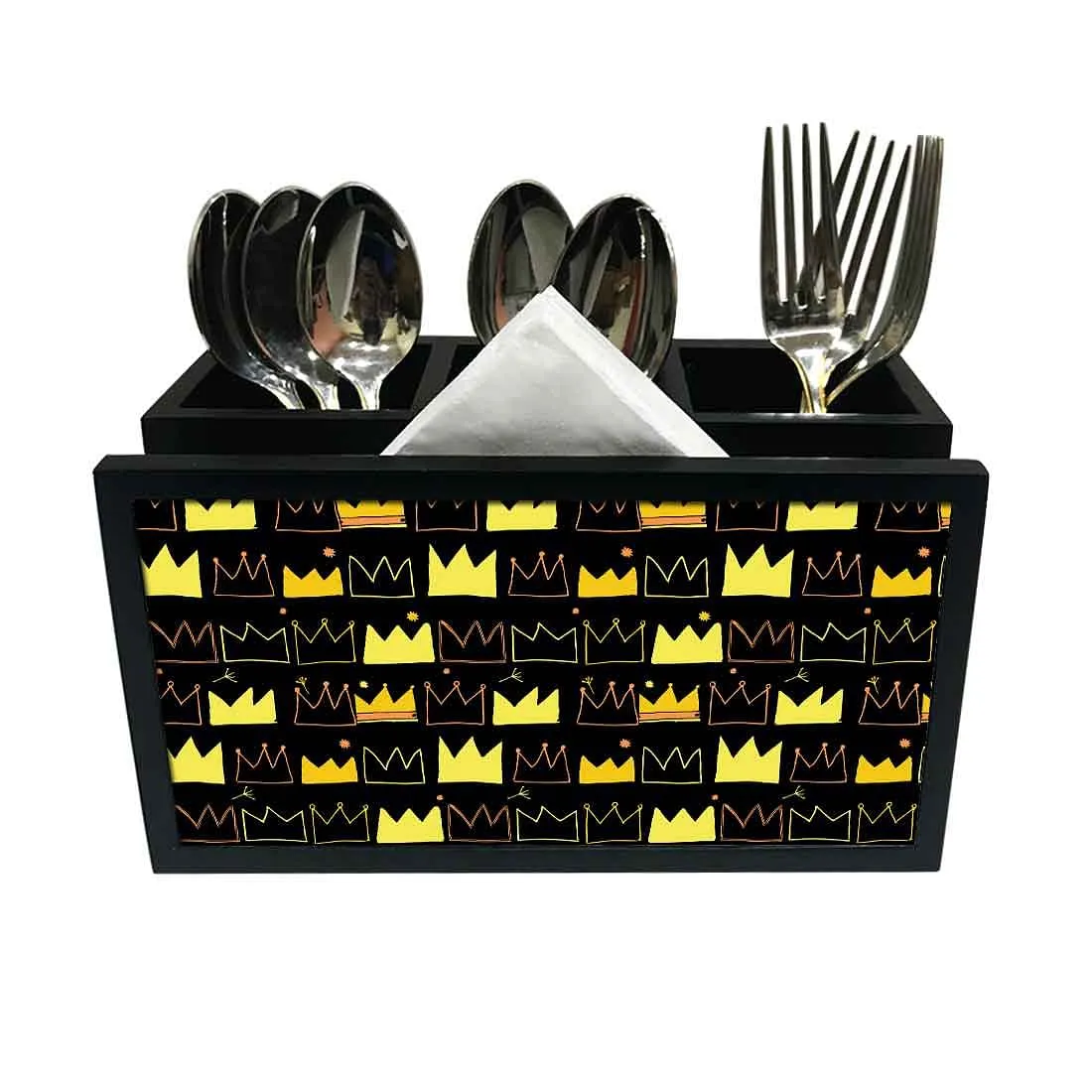 Cutlery Tissue Holder Napkin Stand -  Crown