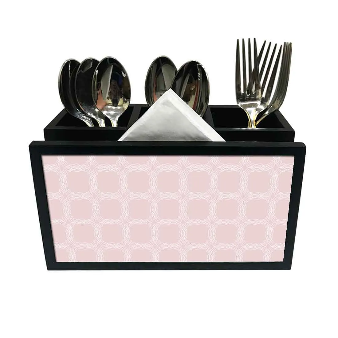 Cutlery Tissue Holder Napkin Stand -  Pattern Circle