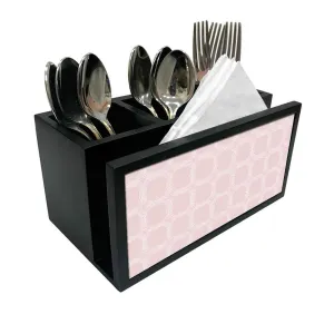 Cutlery Tissue Holder Napkin Stand -  Pattern Circle