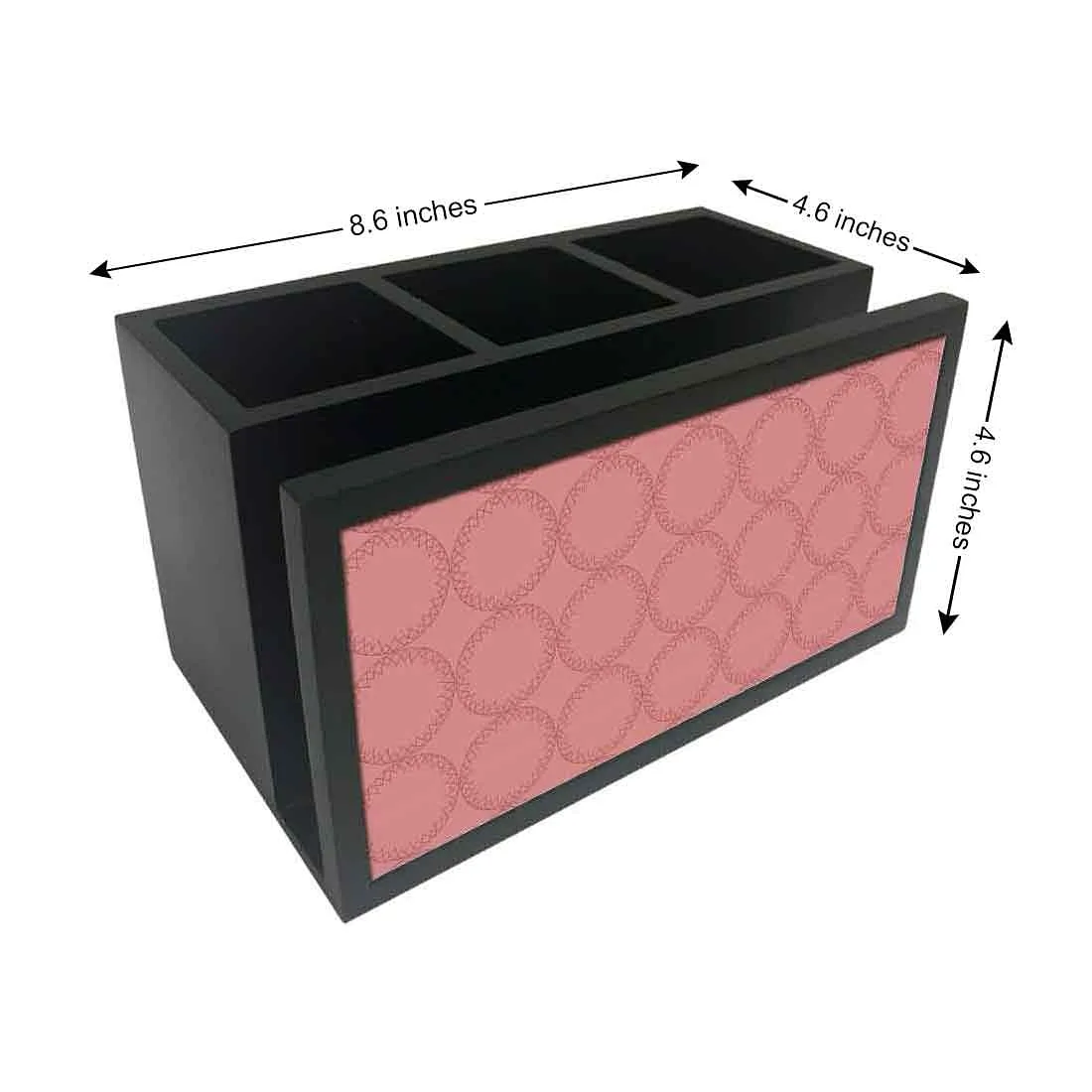 Cutlery Tissue Holder Napkin Stand -  Peach Circle Pattern