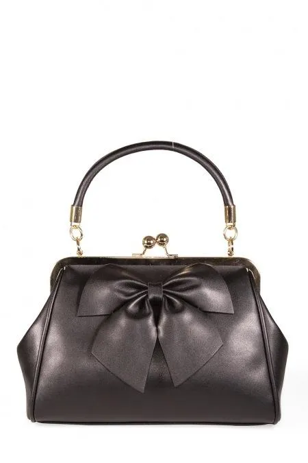 Dancing Days Retro Style Classic Big Bow With Kisslock Lockwood Handbag