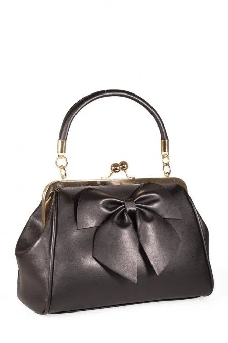 Dancing Days Retro Style Classic Big Bow With Kisslock Lockwood Handbag