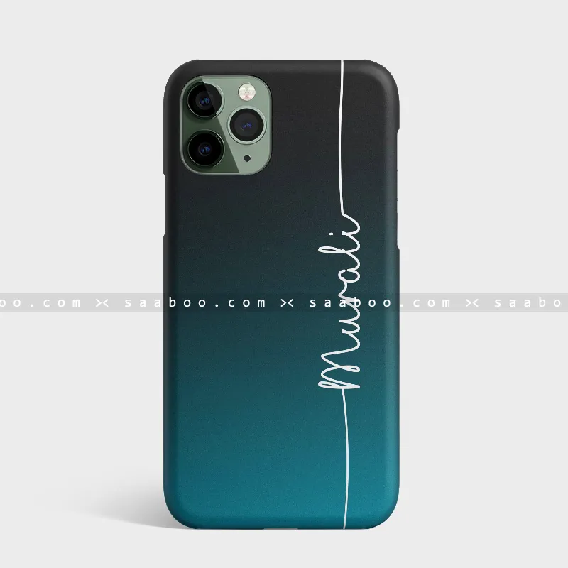 Dark Green Shades Gradient Name Gripper Case