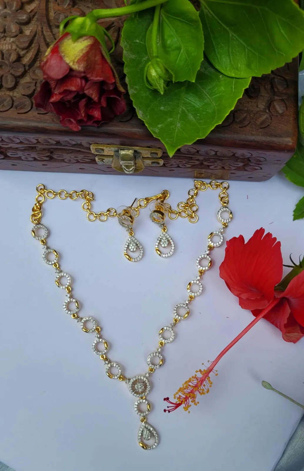 Designer Diamond Necklace Set